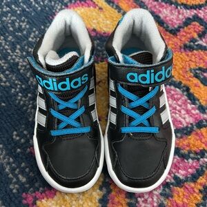 Adidas High Top Velcro Strap Elastic Lace Toddler Sneakers